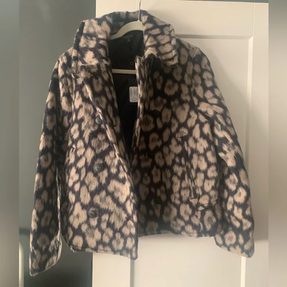 NWT Ret: $795 Medium Rag & Bone Cheetah Alfie Leopard Peacoat NEW